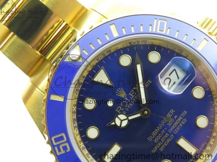 on Dial YG 116618 D1F YG Wrapped Bracelet Submariner Edition A2836 LB Best Wrapped Blue 0523